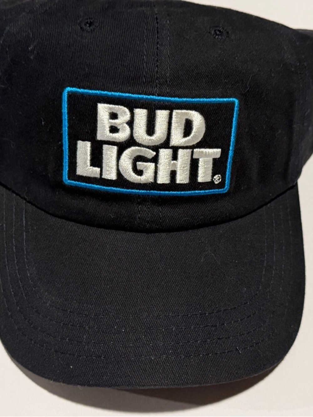 Bud Light Embroidered Logo Black Baseball Cap
